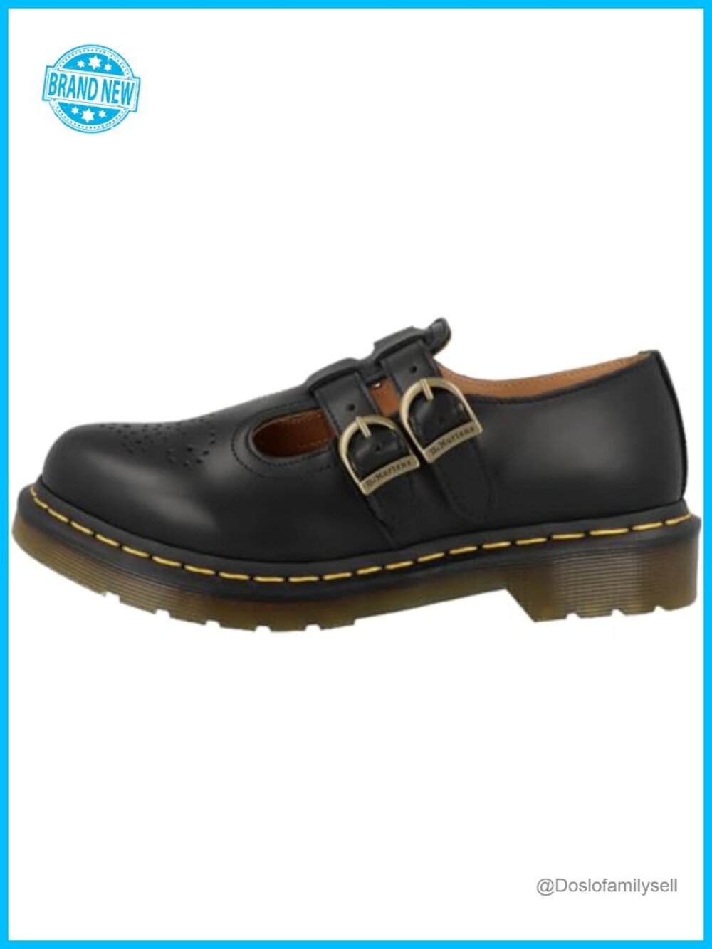 Mary Jane Leather Flat Shoe Buckle T-Bar Comfort Walking Shoe